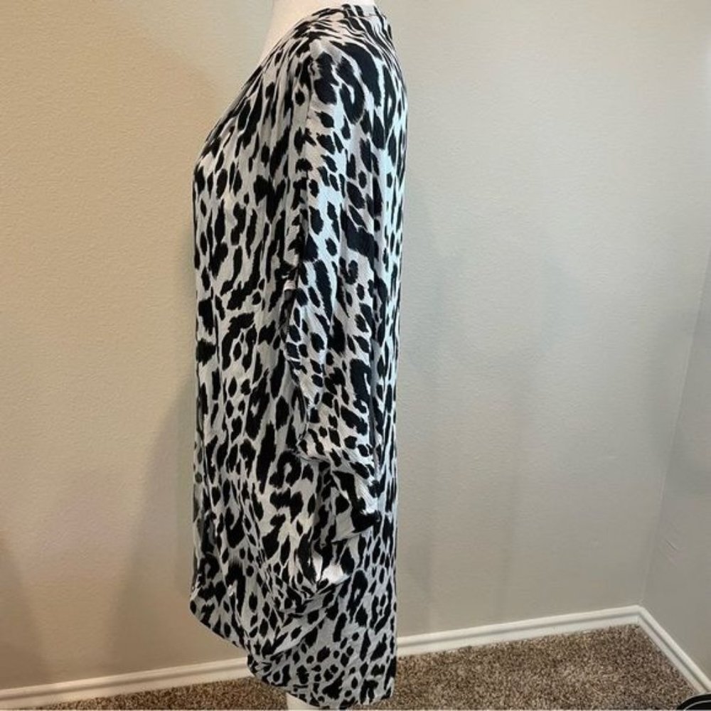 Umgee Leopard Print Open Front Oversized Rayon Ca… - image 3